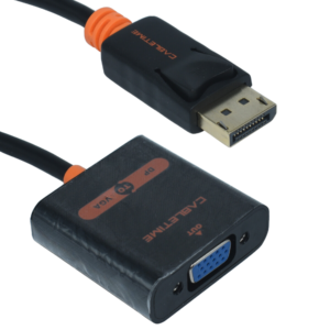 OVDP-VGA Adaptador DisplayPort a VGA color negro. Premium OvalTech