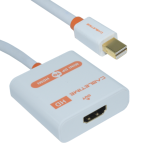 OVMDP-HDMI Adaptador Mini DisplayPort a HDMI (2K / 4K) color blanco. Premium OvalTech