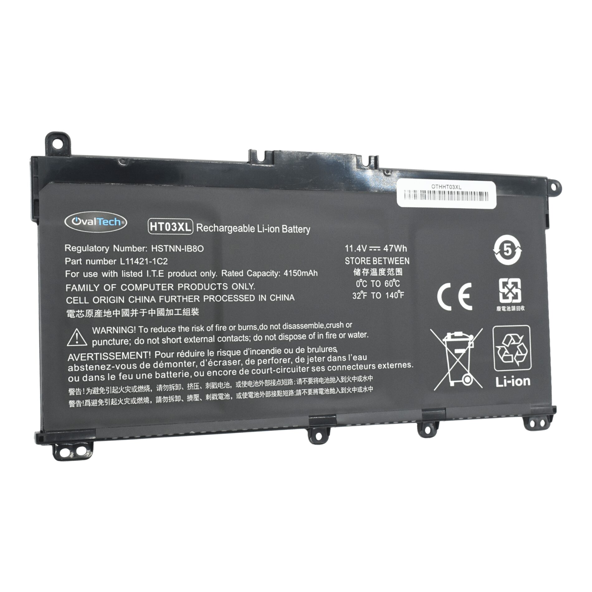 OTHHT03XL Bateria 11.55V 41.9Wh/3630mAh para HP Pavilion 14-CE 14-CF 14-cm 14-CK 14-DF 14-MA 15-DA 15-CS 15-DB HP 240 245 250